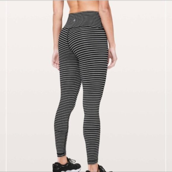 Lululemon Wunder Under High-Rise Tight *Luxtreme 28" Parallel Stripe Black - Picture 2 of 11